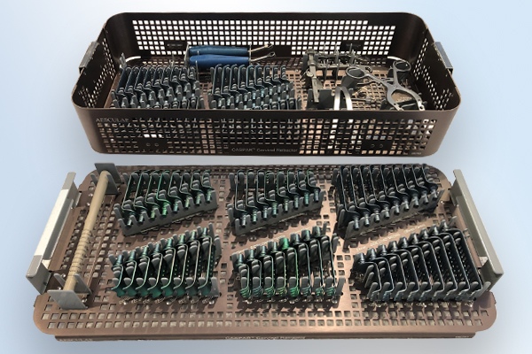 Sterile Containers with a variety of instruments and medical devices