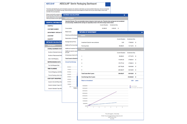 3 pages showing sterile packaging assessments