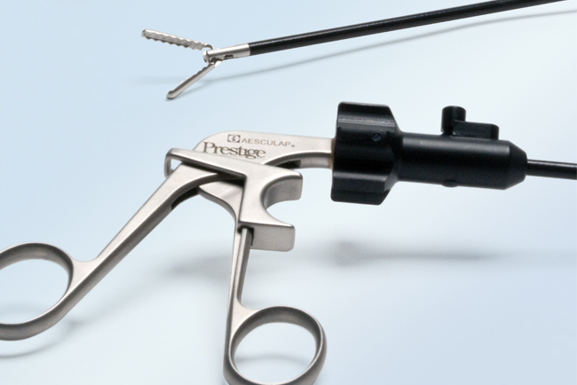 Close-up of Prestige Laparoscopic Slide-Lock Graspers