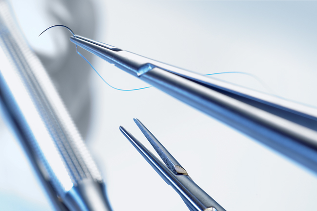 Close-up of Micro Forceps and Needle Holders
